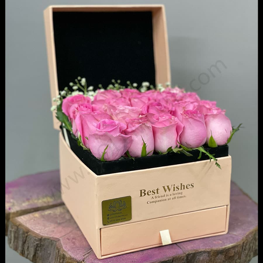 خرید باکس گل رز ( 25 شاخه رز)
