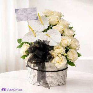 سبد گل رومیزی ترحیم