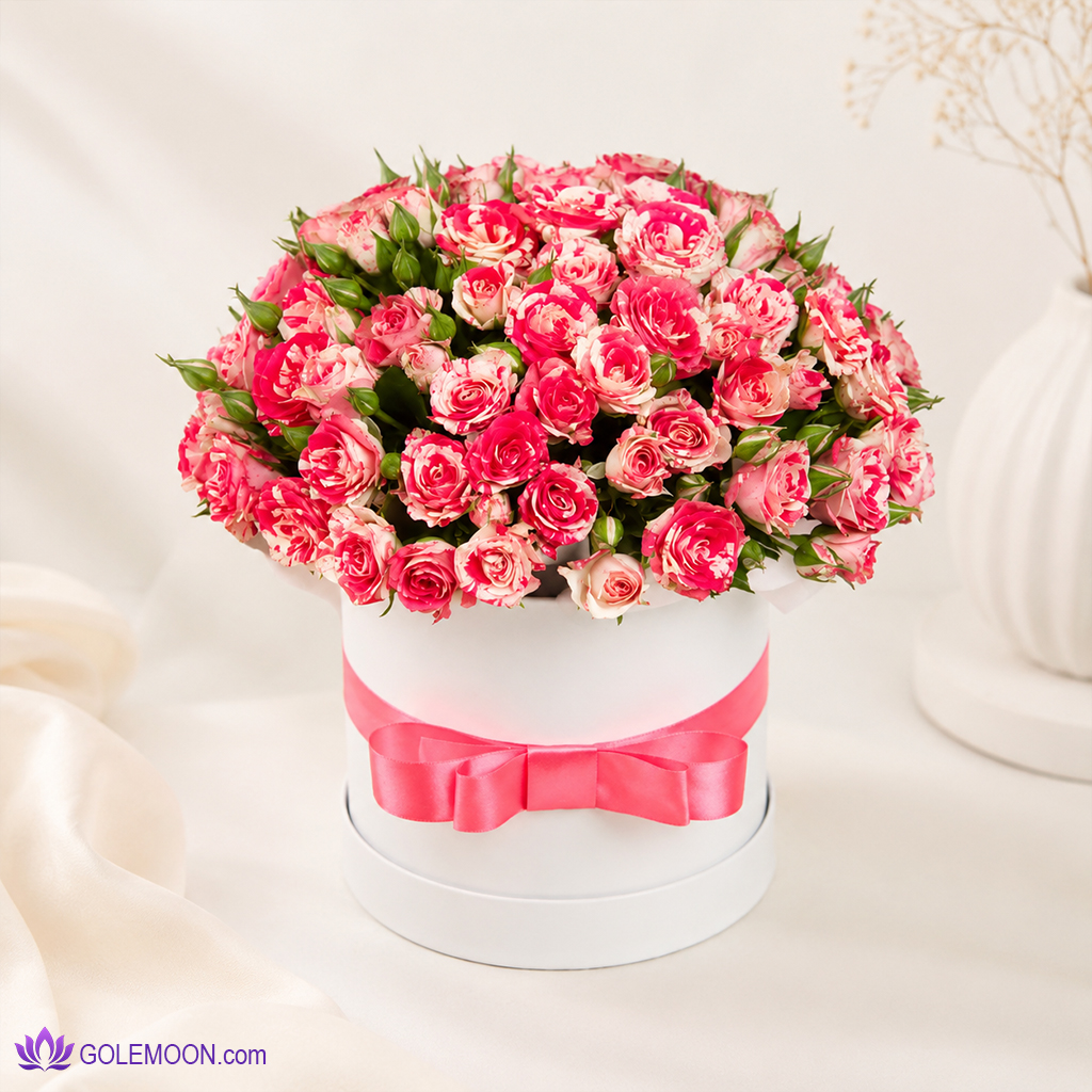خرید باکس گل رز مینیاتوری لاکچری خرید باکس گل رز مینیاتوری لاکچری