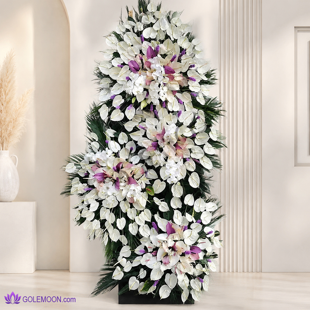 خرید تاج گل 4 طبقه پایه دار خرید تاج گل 4 طبقه پایه دار