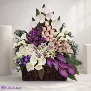 خرید سبد گل یاسمین