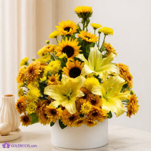 خرید سبد گل شیک یک طرفه