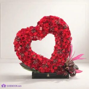 خرید سبد گل قلب دلبر