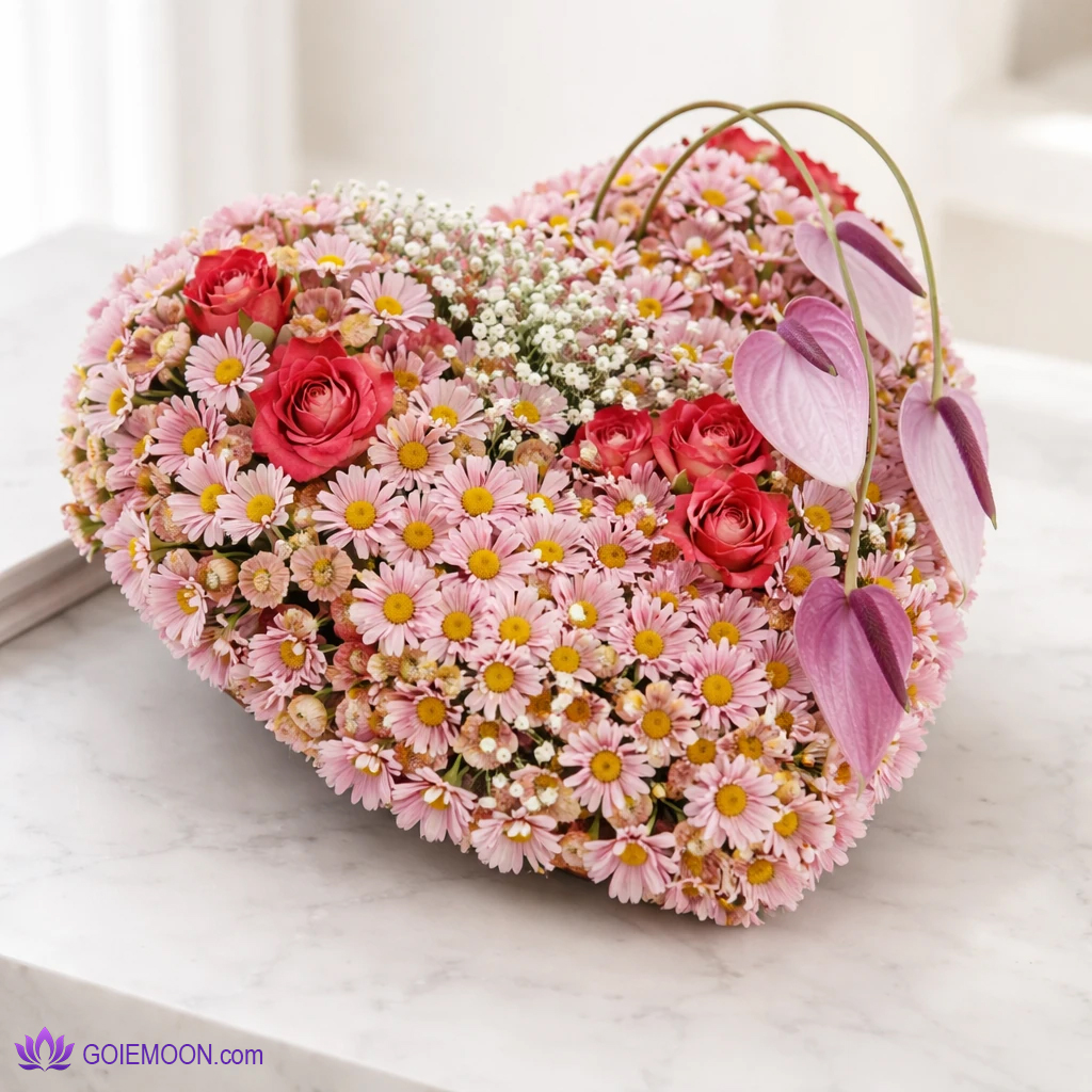 خرید باکس گل طرح قلب خرید باکس گل طرح قلب