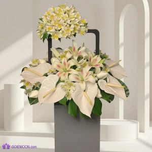 خرید سبد گل ترحیم شیک