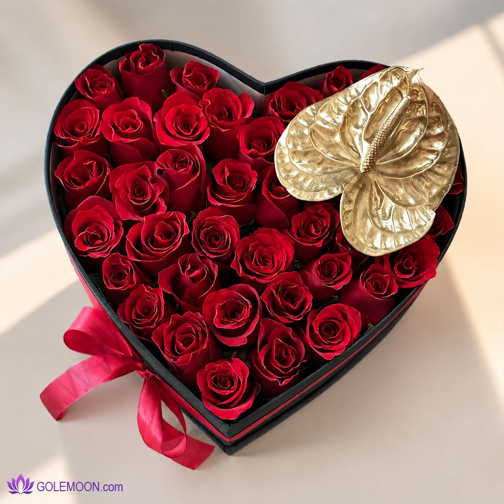 خرید باکس گل 40 شاخه خرید باکس گل 40 شاخه