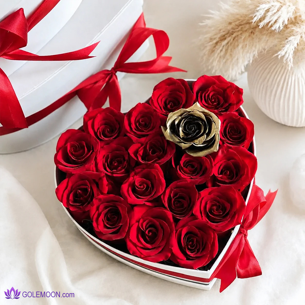 خرید باکس گل قلب خرید باکس گل قلب