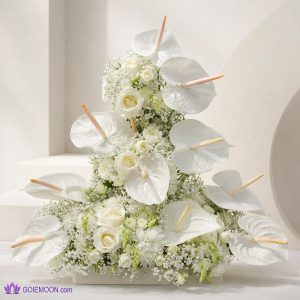 خرید سبد گل ترحیم بهنوش