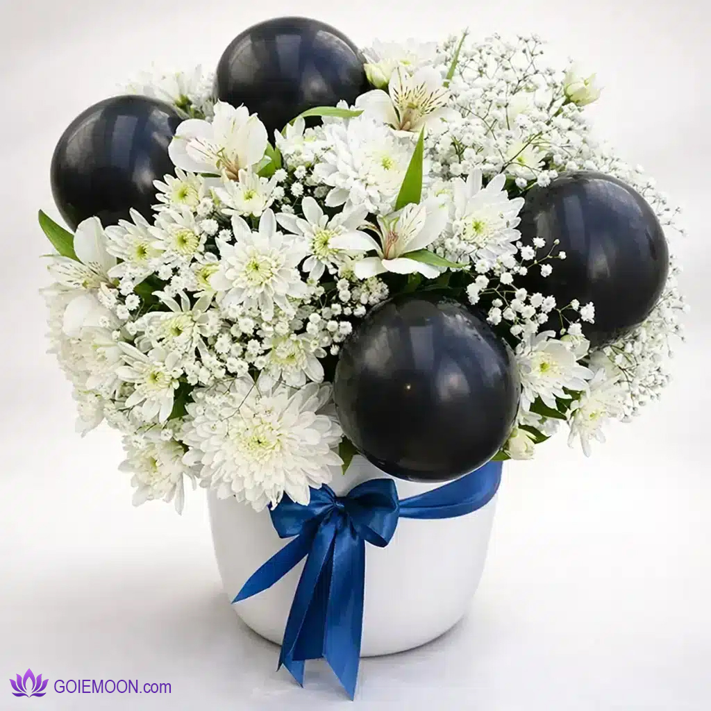 خرید باکس تولد آبی سفید خرید باکس تولد آبی سفید