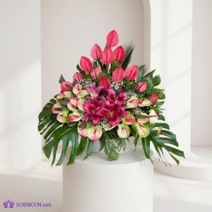 خرید سبد گل تبریک