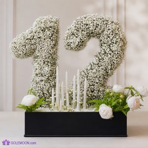 خرید باکس گل عدد 12