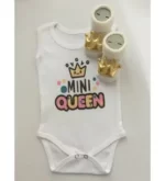 خرید خوش آمدید عزیزم، نوزاد دختر، مینی ملکه، ست کادویی چاپ شده بادی (ترکیه)
