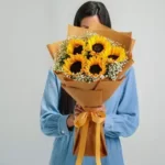 خرید دسته گل آفتابگردان جذاب که به زیبایی گره خورده است (امارات)