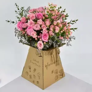 خرید دسته گل رز صورتی زیبا (امارات)