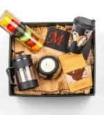 خرید قهوه فیلتر - فنجان قهوه - زیر لیوانی شخصی - فرنچ پرس - ماکارون - شمع Dünya - جعبه هدیه طرح ویژه شماره: 18 (ترکیه)