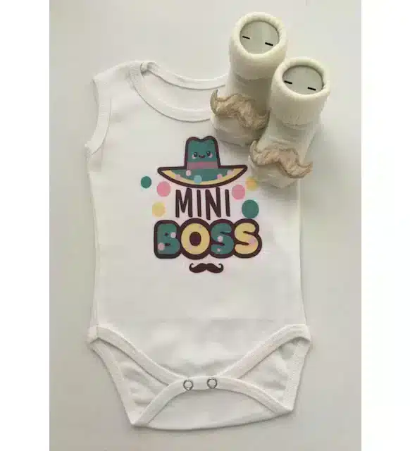 نوزاد خوش آمدید، نوزاد پسر، مینی باس، ست کادویی چاپ شده بادی
