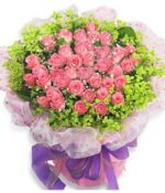 خرید 33 گل رز صورتی (چین)