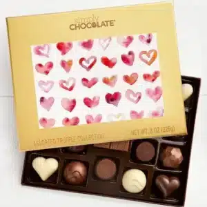 جعبه شکلات طرح قلب 19 عدد