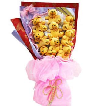 گل 9 خرس خرید دسته گل 9 خرس (چین)