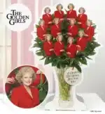 خرید دسته گل مقوایی دخترانه طلایی یک دوجین رز (آمریکا)