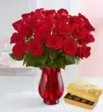 خرید دو ده گل رز قرمز (آمریکا)