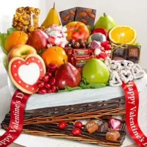 خرید سبد میوه و شیرینی روز ولنتاین مبارک (آمریکا)