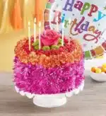 خرید کیک گل تبریک تولد®پر جنب و جوش (آمریکا)