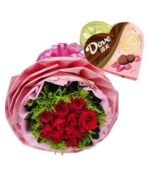 خرید گل رز با شکلات (چین)