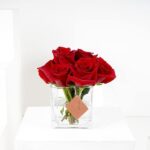 خرید گلدان گل رز قرمز کلاسیک | 10 گل رز (بحرین)