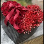 خرید باکس گل قلب 25 شاخه