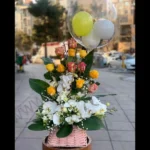 خرید سبد گل تولد