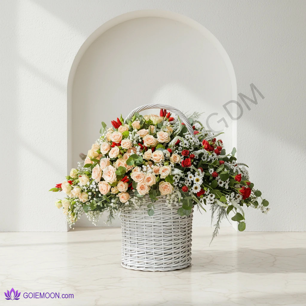 خرید سبد گل ژانین خرید سبد گل ژانین