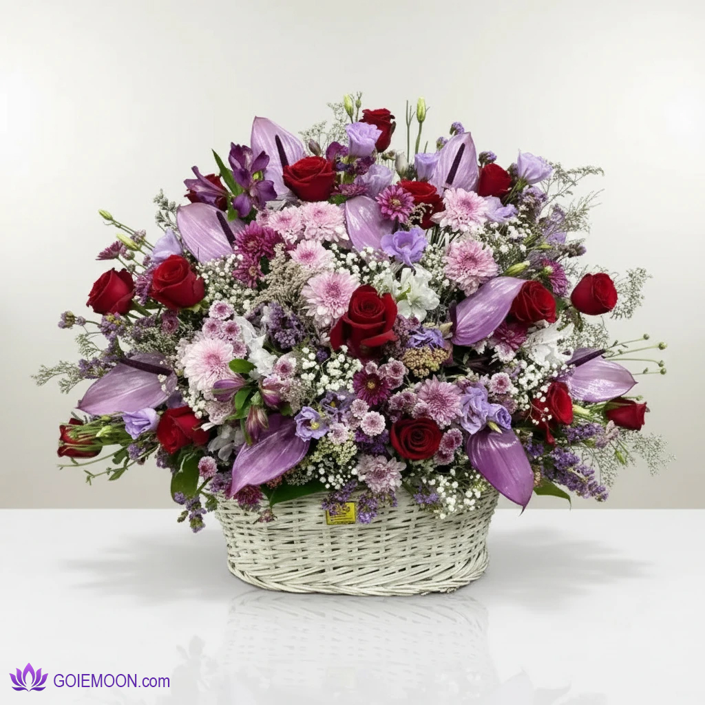 سبد گل شیک ناتالی خرید سبد گل شیک ناتالی