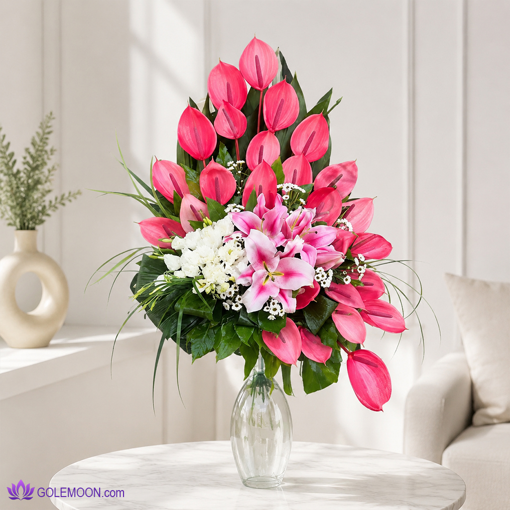 خرید جام گل کوچک شیشه ای صورتی خرید جام گل کوچک شیشه ای صورتی