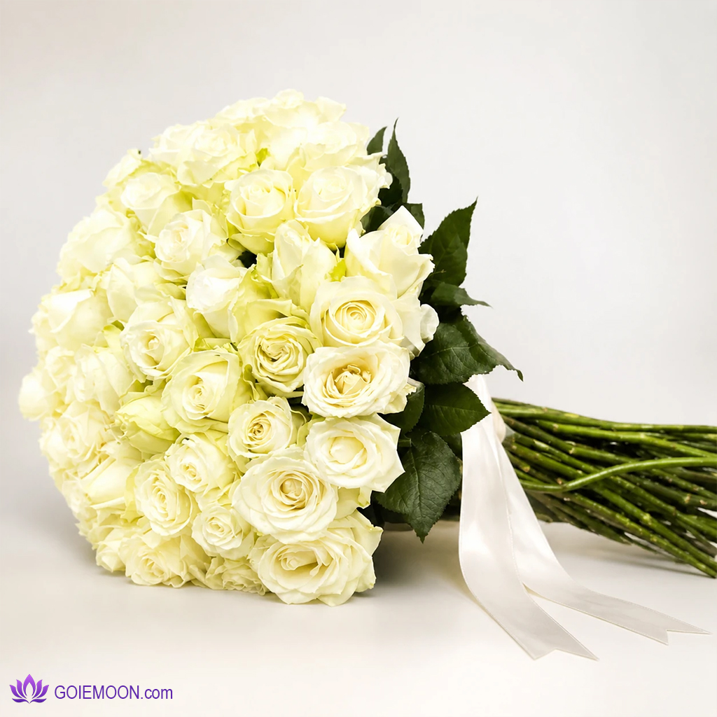 خرید دسته گل رز سفید خرید دسته گل رز سفید