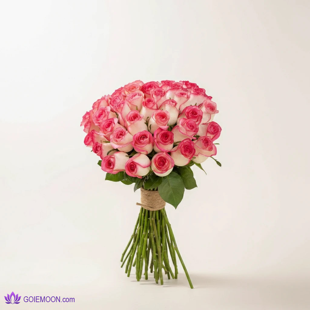 خرید دسته گل رز لب صورتی خرید دسته گل رز لب صورتی