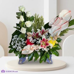 خرید سبد گل آیشید