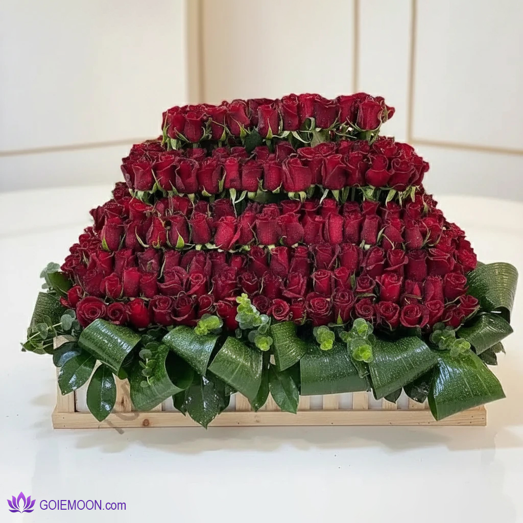 خرید سبد گل رز قرمز ساناز خرید سبد گل رز قرمز ساناز