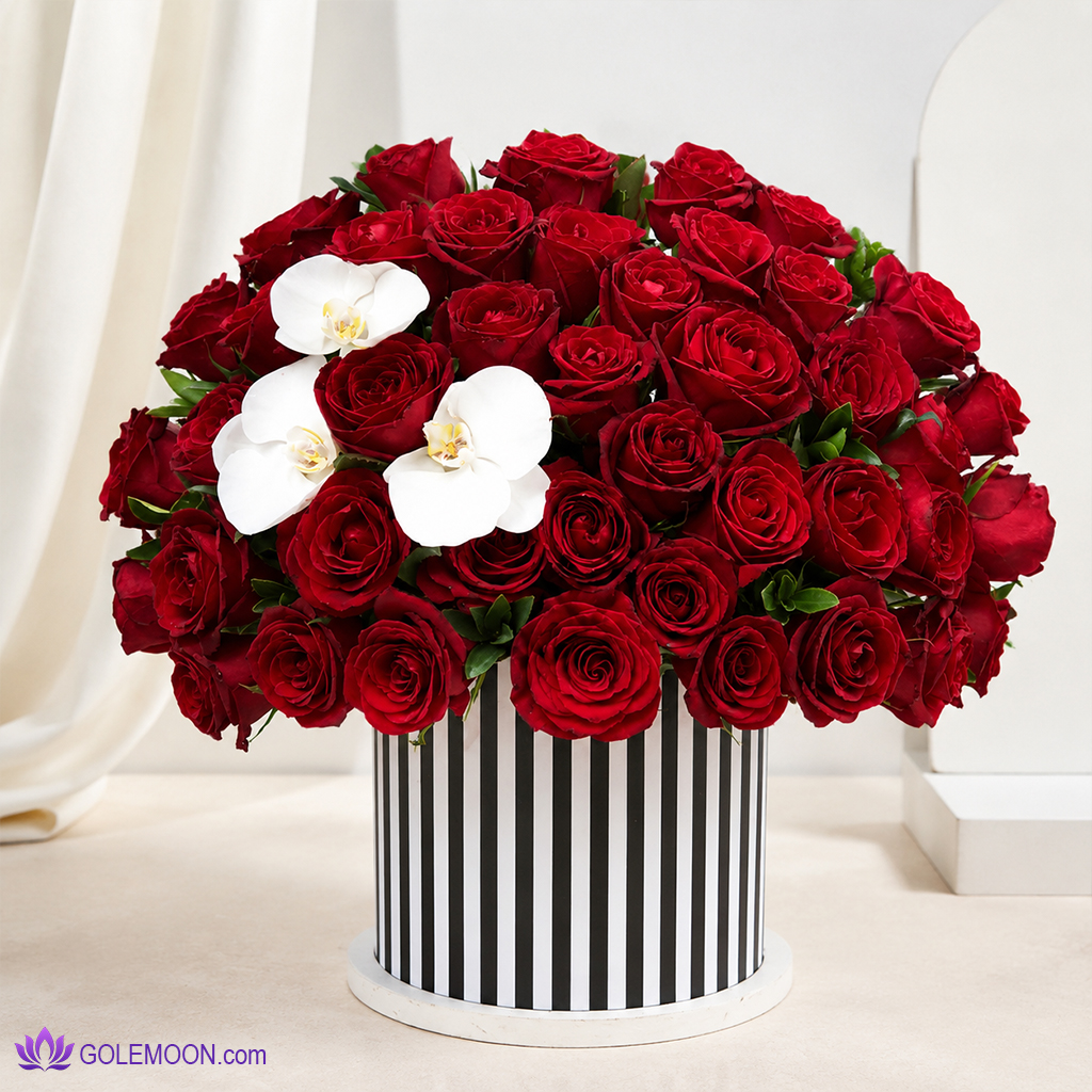 خرید باکس گل الیزابت خرید باکس گل الیزابت