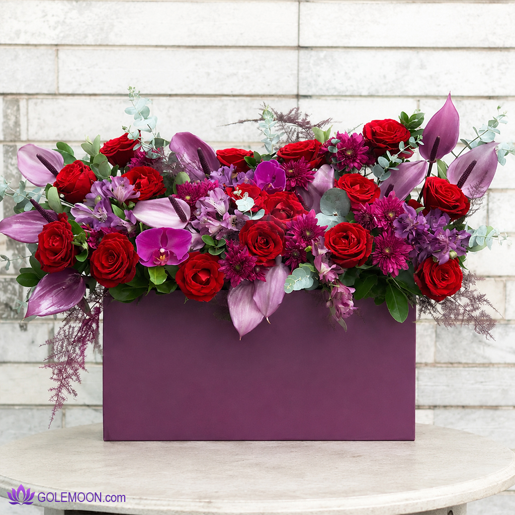 خرید باکس گل امیلیا خرید باکس گل امیلیا
