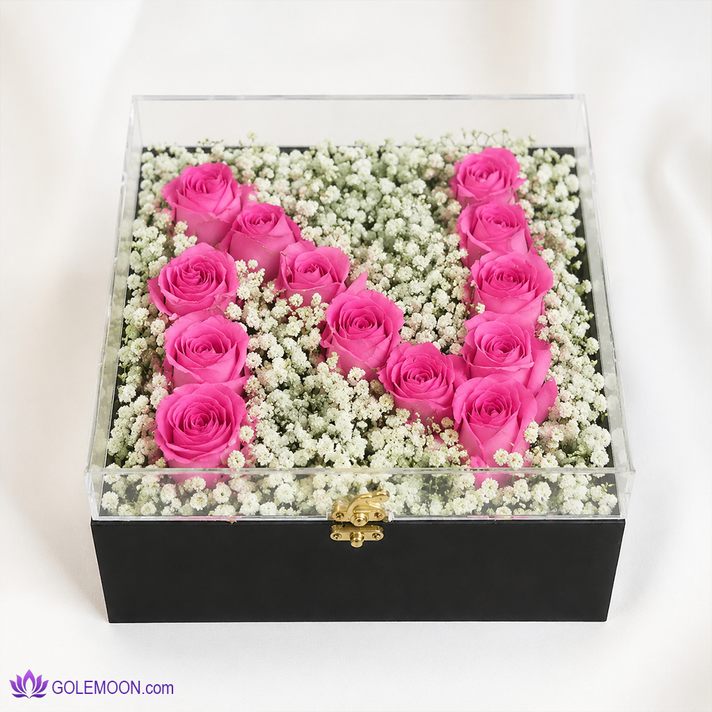 خرید باکس گل حرف N 4 خرید باکس گل حرف N 4
