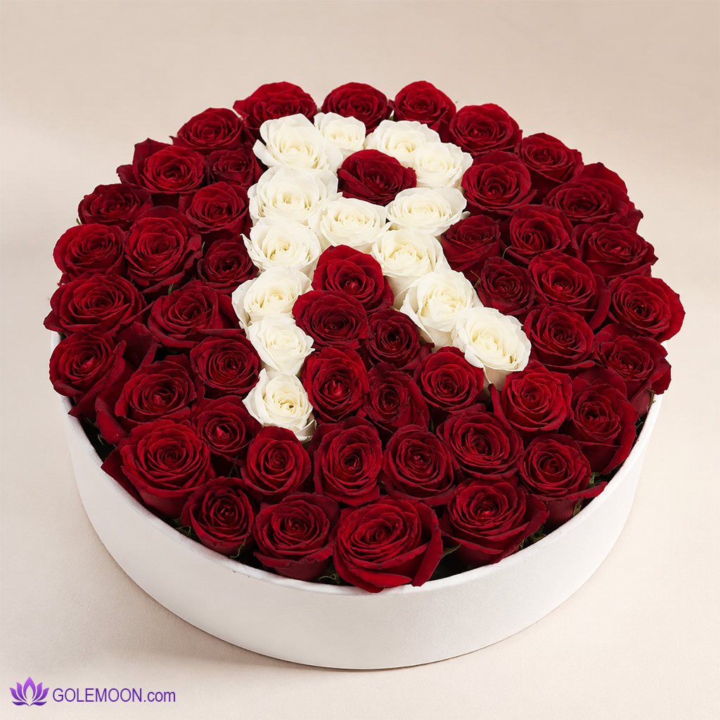 خرید باکس گل حرف R خرید باکس گل حرف R