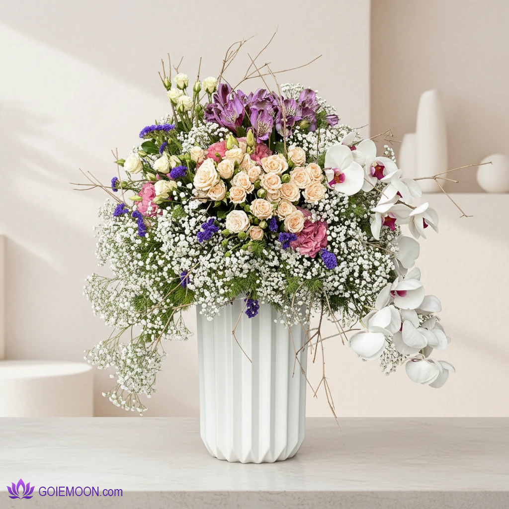 خرید سبد گل لایچی خرید سبد گل لایچی