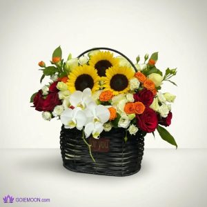 خرید سبد گل کاملیا