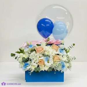 خرید باکس گل تولد بامشاد