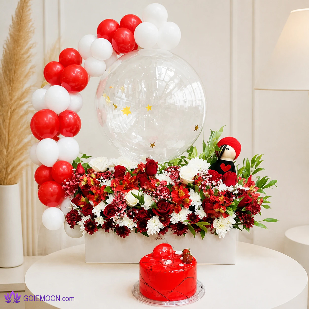 خرید باکس گل تولد بهنوش خرید باکس گل تولد بهنوش