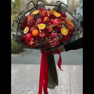 خرید دسته گل و میوه نیلا