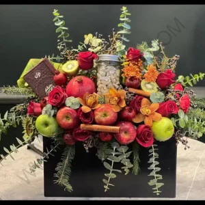 خرید باکس گل و میوه آروشا