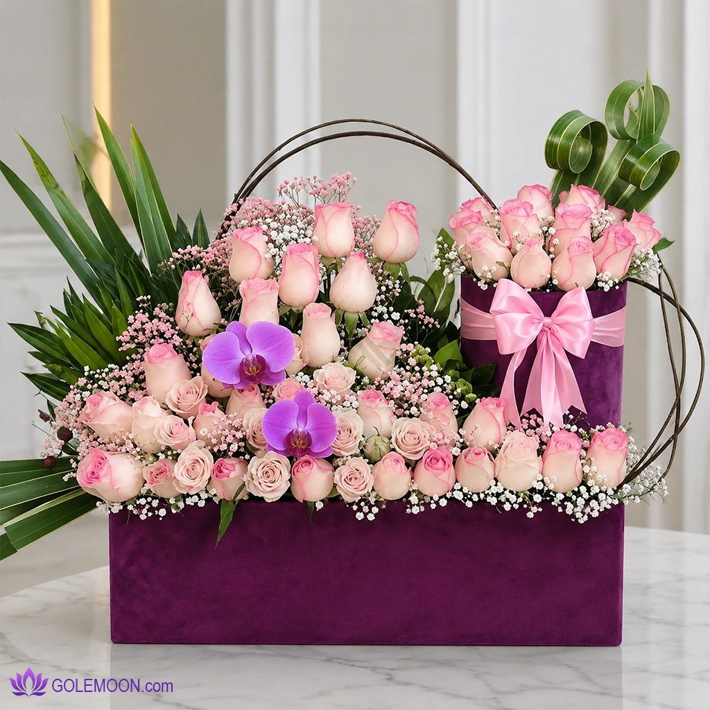 خرید باکس گل آرنیکا خرید باکس گل آرنیکا