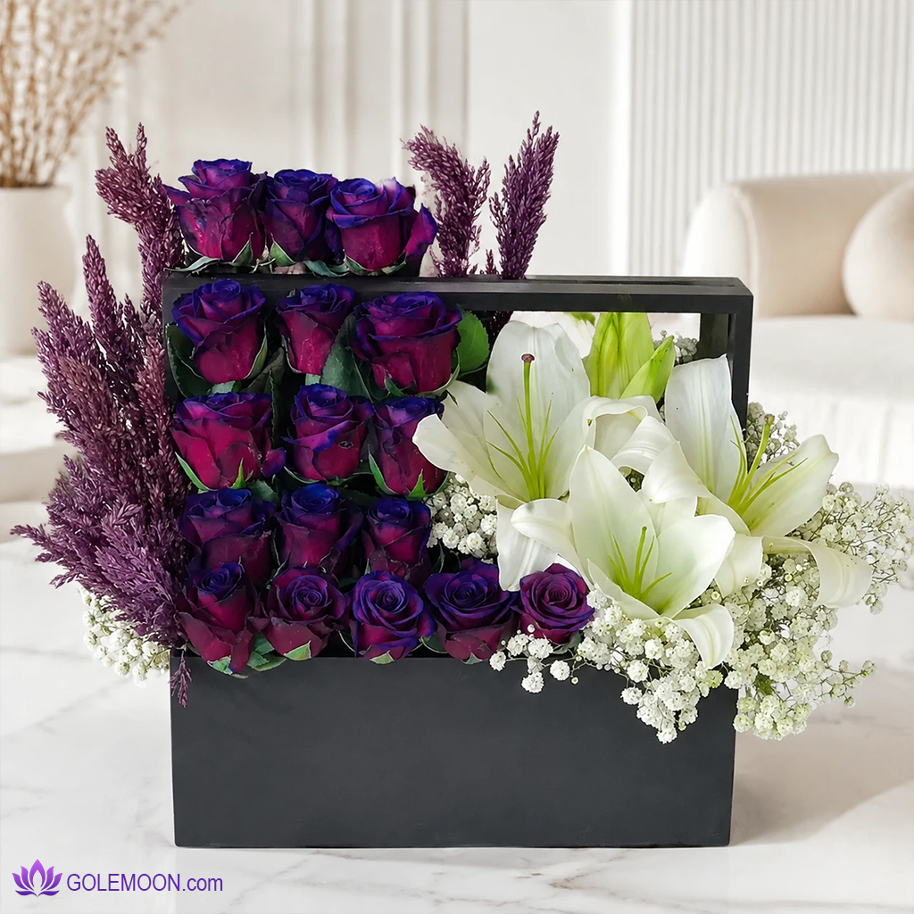 خرید باکس گل گلنار خرید باکس گل گلنار
